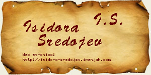 Isidora Sredojev vizit kartica